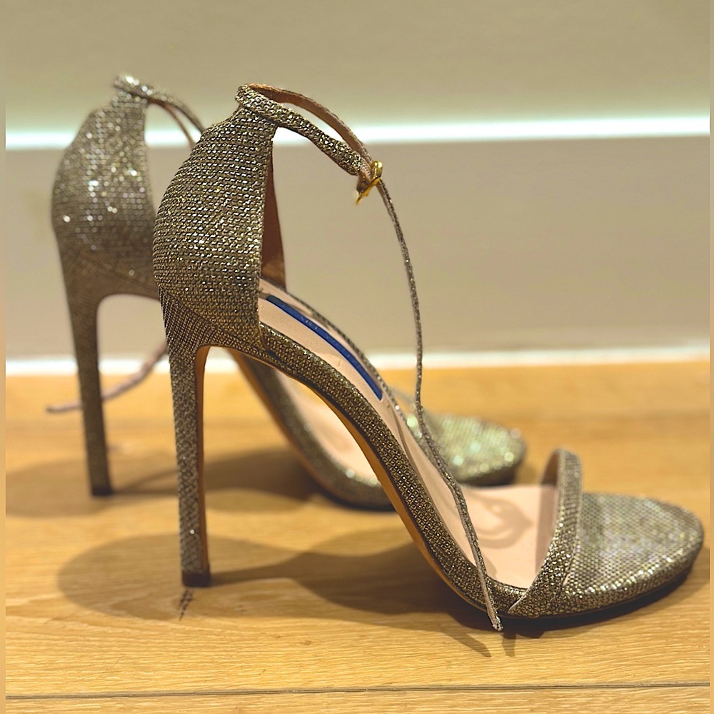 Gold Stuart Weitzman Nudist Stilettos
